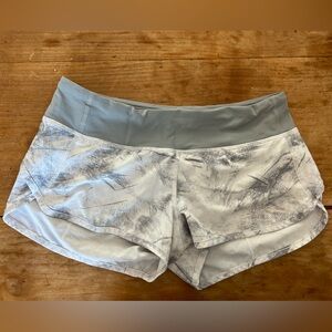 lululemon athletica Gray and White Women Shorts